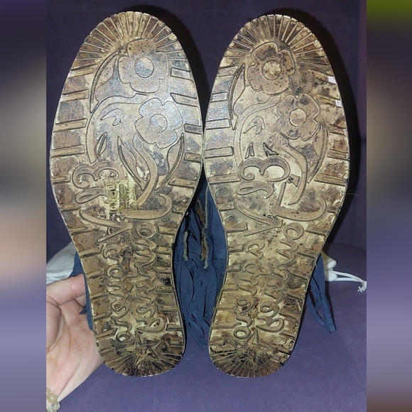 SOLD El Vaquero Coleen Drifter Tall Moccasin Boots Navy Brand New in Box - Picture 13 of 16